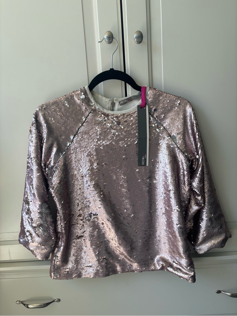 Sequin Party Top - Shimmery Rose Gold/Silver